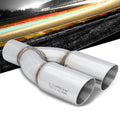 Megan Racing universal Stainless Twin Roll 3 Tips (Driver Side) (Tips only)