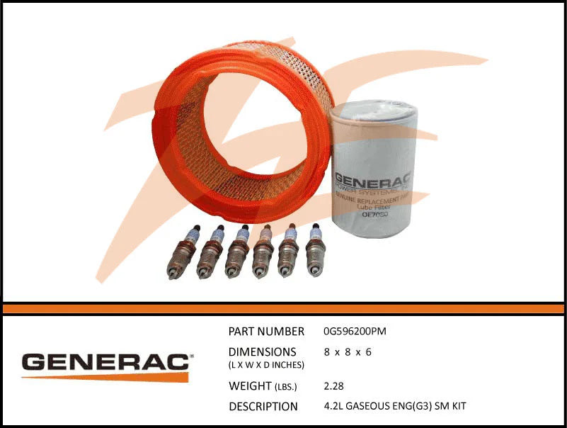 GENERAC STANDBY GENERATOR SCHEDULED MAINTENANCE KIT(CHECK YOUR MODEL # FOR REQUIRED KIT#