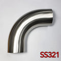 Stainless Bros 4in SS321 90 Deg Mandrel Bend Elbow - 1D Radius 16GA/.065in Wall (No Leg)