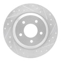 R1 Concepts Brake Rotor Drilled and Slotted Silver Fits Mazda 5