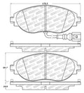 StopTech 14-18 Audi S3 Street Select Front Brake Pads