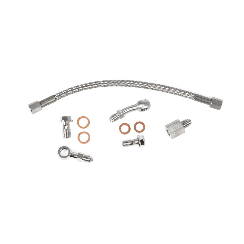 GrimmSpeed 02-14 Subaru WRX/FXT/LGT Turbocharger Oil Feed Line Kit - Aftermarket Turbos