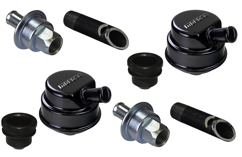 Moroso Crankcase Evacuation System - Black Powder Coat