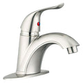 HEAVY DUTY SINGLE LEVER ARC RV LAVATORY FAUCET BRUSHED SATIN NICKEL