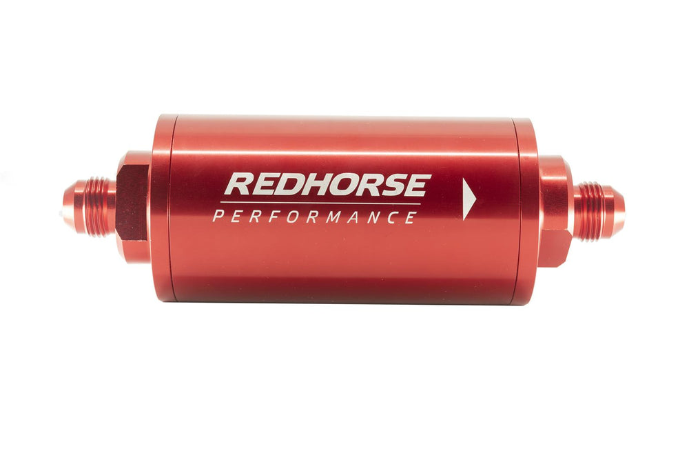 6 IN CYLINDRICAL INLINE RACE FUEL FILTER W/ 100 MICRON S.S. ELEMENT10 ANRED