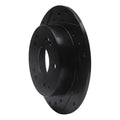 R1 97-06 Acura RSX Rear Left Drilled & Slotted Black Brake Rotor