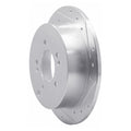 R1 Concepts Brake Rotor Drilled and Slotted Silver Fits Hyundai Santa
