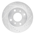R1 Concepts Brake Rotor Drilled and Slotted Silver Fits Infiniti G20