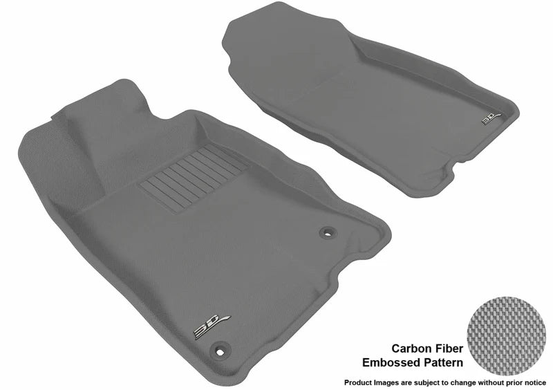 3D MAXpider 2011-2016 Honda CR-Z Kagu 1st Row Floormat - Gray