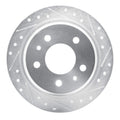 R1 Concepts Brake Rotor Drilled and Slotted Silver Fits BMW 524td