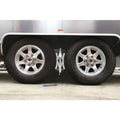 10IN WHEEL STOP W/WRENCH AND LOCK METAL