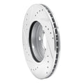 DFC 07-15 Mini Cooper Clubman Front Right Drilled & Slotted Silver Brake Rotor