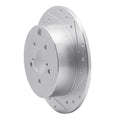R1 12-23 Subaru Impreza Rear Right Drilled & Slotted Silver Brake Rotor