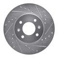 R1 12-25 Dodge Attitude (Mexico) Front Right Drilled & Slotted Silver Brake Rotor