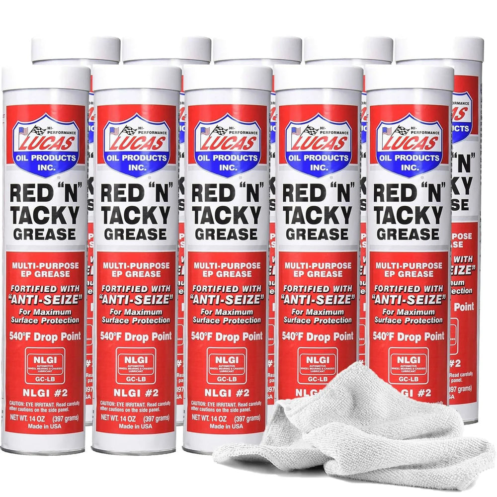 Red-N-Tacky Grease Case 10 x 14oz Cartridge