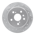 DFC 99-03 Lexus RX300 Rear Left Drilled & Slotted Silver Brake Rotor
