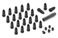 Rugged Ridge Bullet Lug Nut and Valve Stem Cap Kit Black 1/2-20