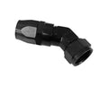 Fragola -12AN x 45 Degree Low Profile Forged Hose End - Black