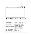 CSF 99-02 Subaru Forester 2.5L OEM Plastic Radiator