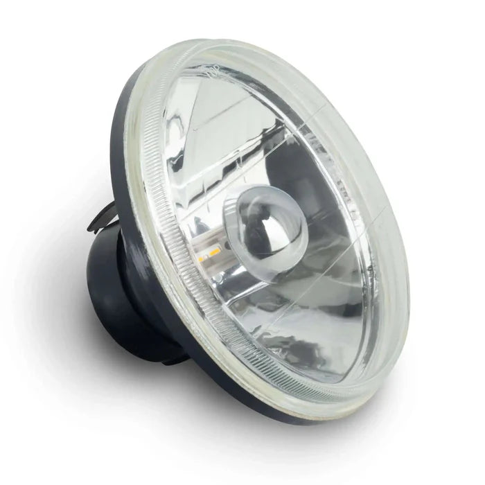 Oracle 7in Sealed Beam Glass Lens Headlight  Non-Halo-Compatible with H4 LED Bulbs