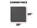 WeatherTech Comfort Mat Connect Corner Mat 25 x 25in. Stone - Black