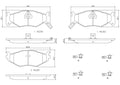 Brembo 91-94 Chrysler LeBaron/Town & Country/ 91-94 Grand Voyager/Voyager Front NAO Brake Pad