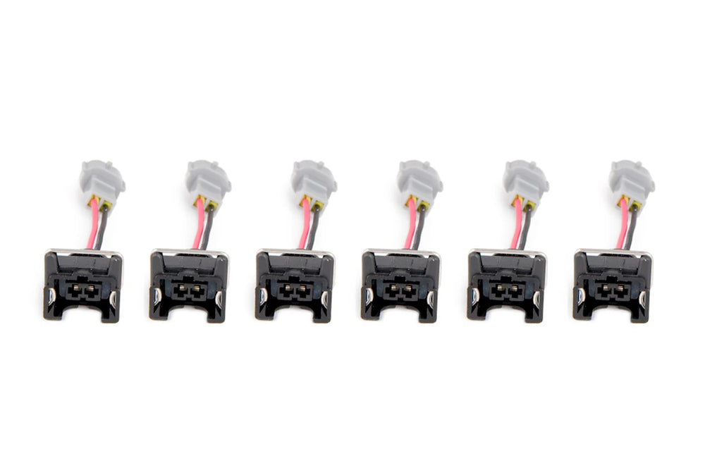 Fuel Injector Clinic Set of 6 Jetronic/EV1 (female) to Denso (male) injector plug adaptors