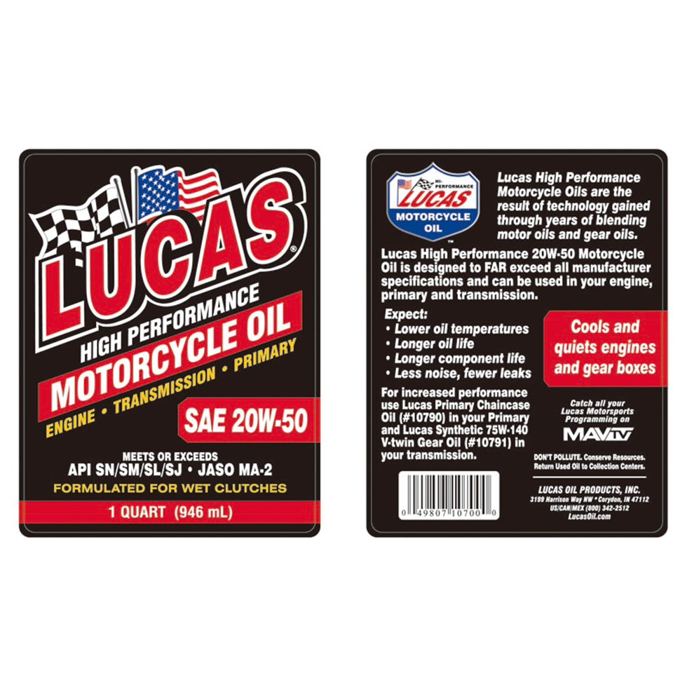 SAE 20W-50 MOTORCYCLE OIL