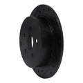 R1 00-10 Pontiac Vibe Rear Left Drilled & Slotted Black Brake Rotor