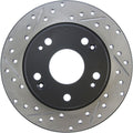 R1 03-08 Acura TSX Rear Right Drilled & Slotted Black Brake Rotor