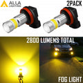 ~(0.3 lbs. 4X4X2)~ H16 Solar Yellow Twin Pack - 2500K - 12V 19W