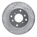 R1 98-02 Acura CL Front Left Drilled & Slotted Silver Brake Rotor