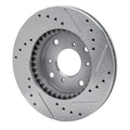 R1 98-02 Acura CL Front Left Drilled & Slotted Silver Brake Rotor
