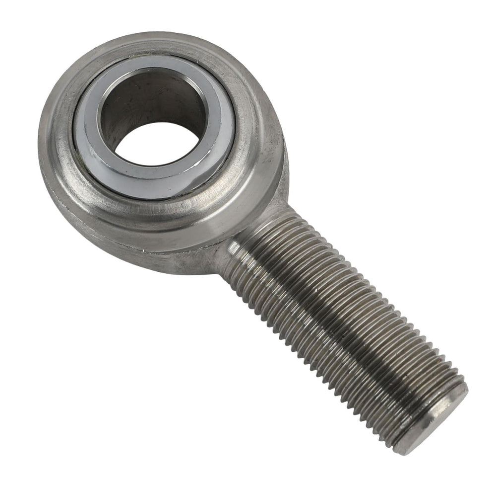 QA1 G Series 2-Pc Rod End - Male/Left Hand - .75in Bore x 3/4-16 w/Stud - Stainless Steel w/PTFE