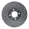 DFC 88-91 Honda Accord Hatchback Front Left Drilled & Slotted Silver Brake Rotor