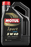 Motul 5L Synthetic Engine Oil Sport 5W40 - Case of 4