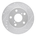 DFC 91-95 Toyota MR2 Front Right Drilled & Slotted Silver Brake Rotor