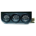 Autometer AutoGage 2in 3-Gauge 0-100 PSI Oil Press/130-280 Deg Water Temp/10-16V Voltmeter - Black