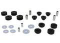 Body mount and radiator support - bushings 12 Bushings 6 Tubes 6 Washers Grease