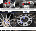 H&R Trak+ 8mm DR Wheel Spacers Bolt 5/112 Center Bore 57.1 Bolt Thread 14x1.5 - Black (Front Axle)