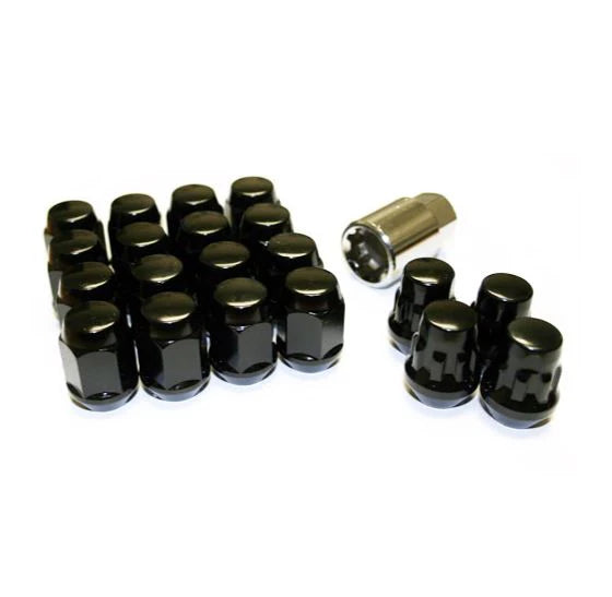 Project Kics 16 LUGS + 4 LOCKS Black Bullock And Nut Set - 12X1.25