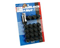 Project Kics 16 LUGS + 4 LOCKS Black Bullock And Nut Set - 12X1.25