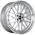 BBS LM 19x8.5 5x112 ET32 Diamond Silver Center Diamond Cut Lip Wheel - 82mm PFS Required
