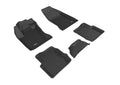 3D MAXpider 2015-2019 Fiat 500X Kagu 1st & 2nd Row Floormats - Black