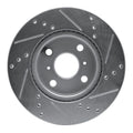 DFC 12-15 Scion IQ Front Left Drilled & Slotted Silver Brake Rotor