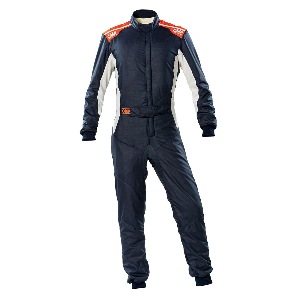 OMP ONE-S OVERALL NAVY BLUE/ORANGE SIZE 60 FIA 8856-2018 + SFI