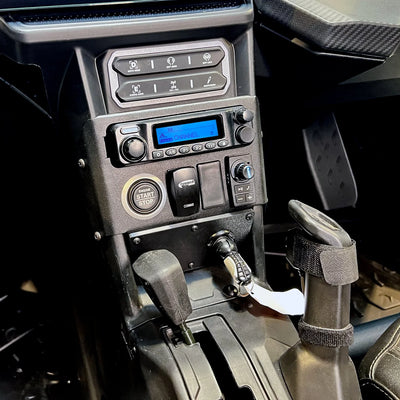 Rugged Radios 2026 Can-Am Maverick X3 Complete Communication Kit with Bluetooth Intercom and 2-Way Radio (10.25 Touchscreen Models Only) - 696 PLUS Remote Head M1 VHF Business Band X326-696RS-M1