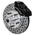 Wilwood 55-57 Chevrolet Bel Air Forged Dynalite Front Brake Kit w/ 11.00in Drilled Rotor - Black