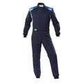 OMP FIRST-S OVERALL NAVY BLUE/CYAN SIZE 44 FIA 8856-2018 + SFI