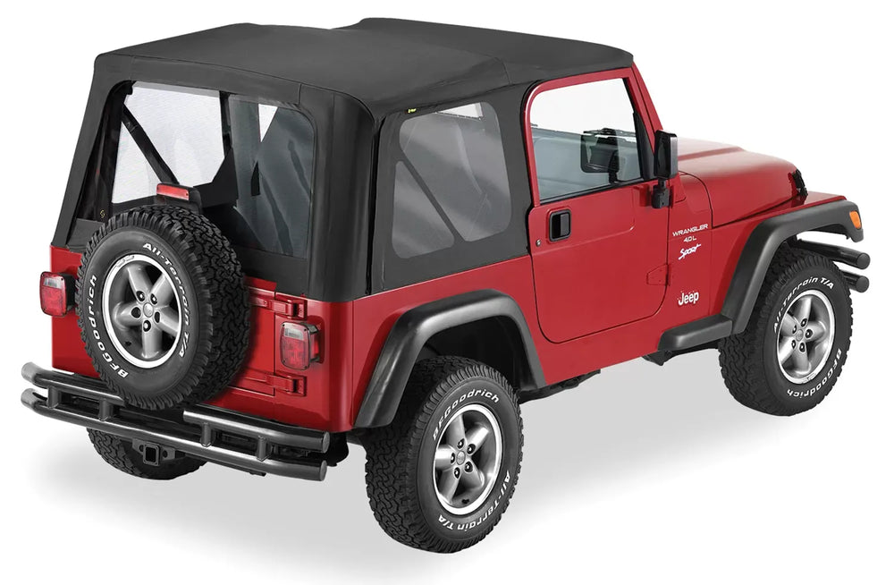 Bestop 97-06 Wrangler TJ Exc Replay OEM Rep Top (Blk Denim Clear Windows No Upper Door Skins)